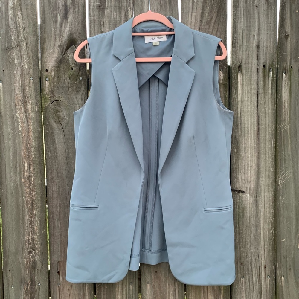 Calvin Klein Baby Blue Dress Vest